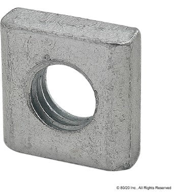 THREADED PLATE 9x9x3 M5 CLEAR ZINC FOR 20 SERIES