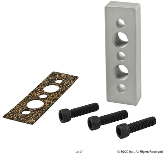 8020 2447 5 HOLE RECTANGULAR PRESSURE MANIFOLD PLATE