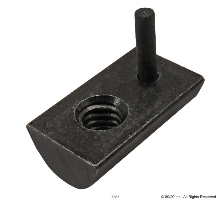 T-NUT 1/4-20 DROP IN BLACK ZINC RUBBER