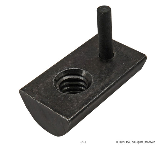 T-NUT 1/4-20 DROP IN BLACK ZINC RUBBER