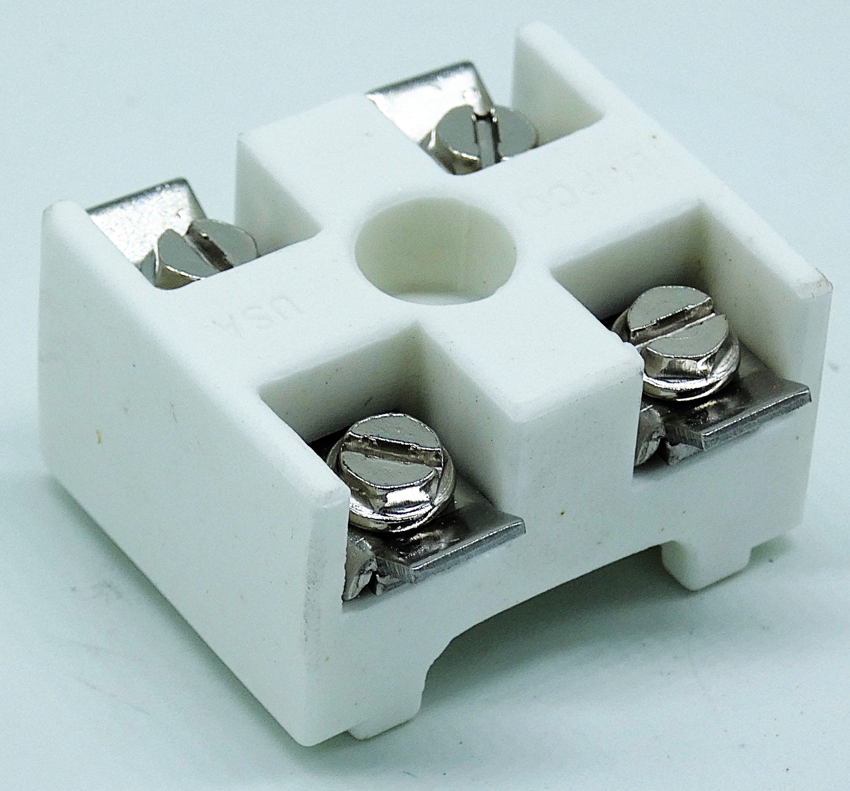 TERMINAL BLOCK 2P CERAMIC,EXTERNAL FITS 8/32 SCREW – Thermoformer Parts