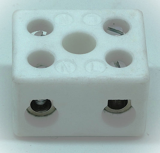 TERMINAL BLOCK 2P CERAMIC,INTERNAL 600V 50A 8-14AWG
