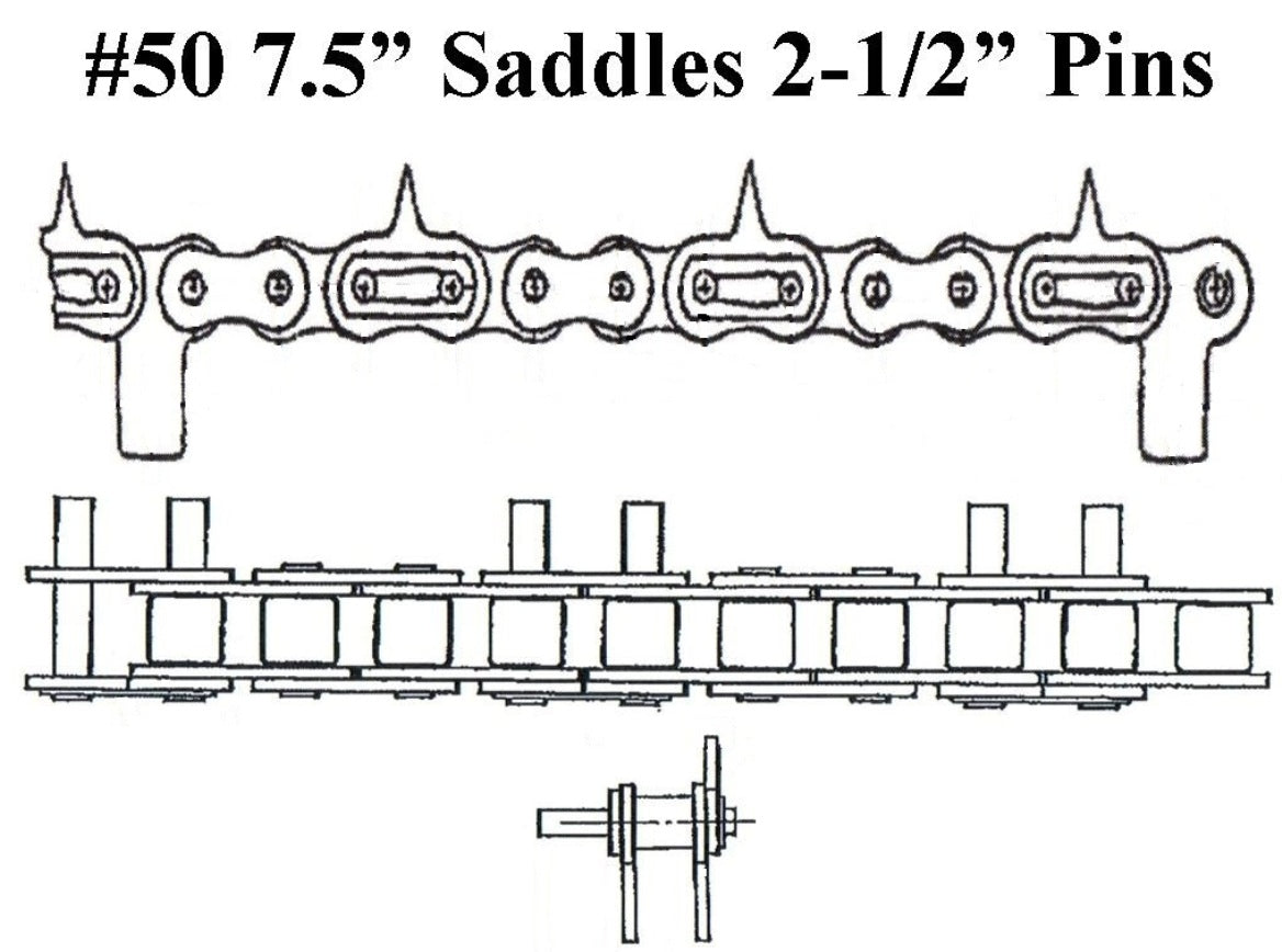 #50 2.5 CENT 7.5 SADD EXT PIN CHAIN (note)