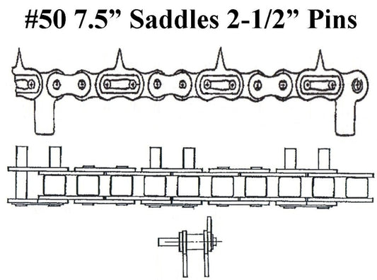 #50 2.5 CENT 7.5 SADD EXT PIN CHAIN (note)