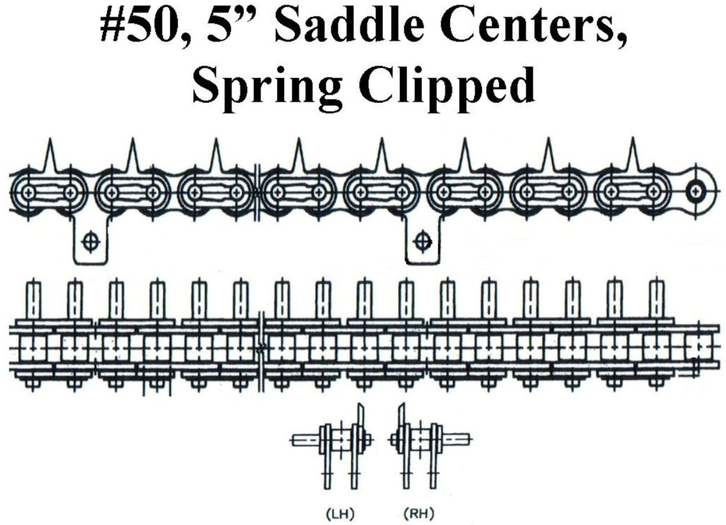#50 1.25 CENT EXT LINK, 5" SADD (C/L STYLE) PEER