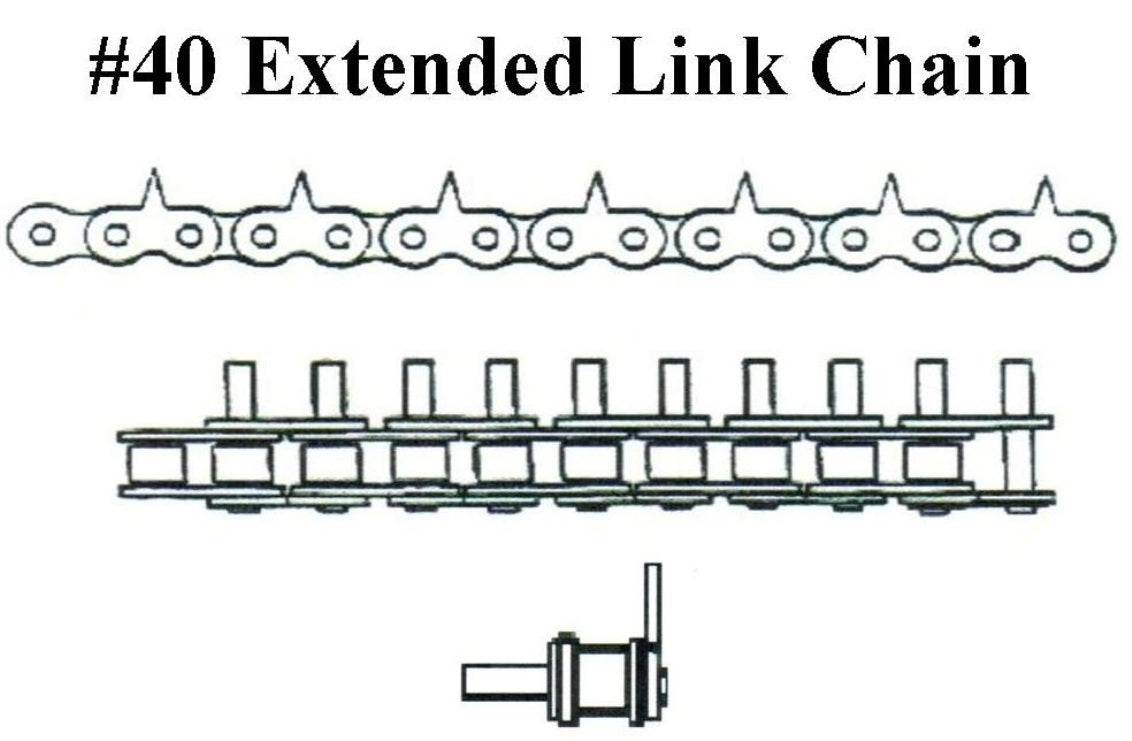 #40 1"CENT EXT LINK,SPECIAL SHARP S