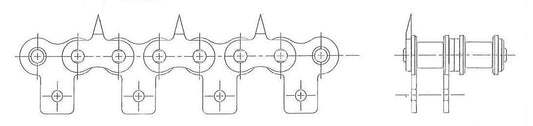 #60-2 CHAIN 1-1/2" SADD CTS ONE SIDE 1-1/2" STKR CTR SHARPEN