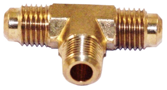 MALE BRANCH TEE 1/8NPTM TO 1/4JICM  BRASS FTG1143