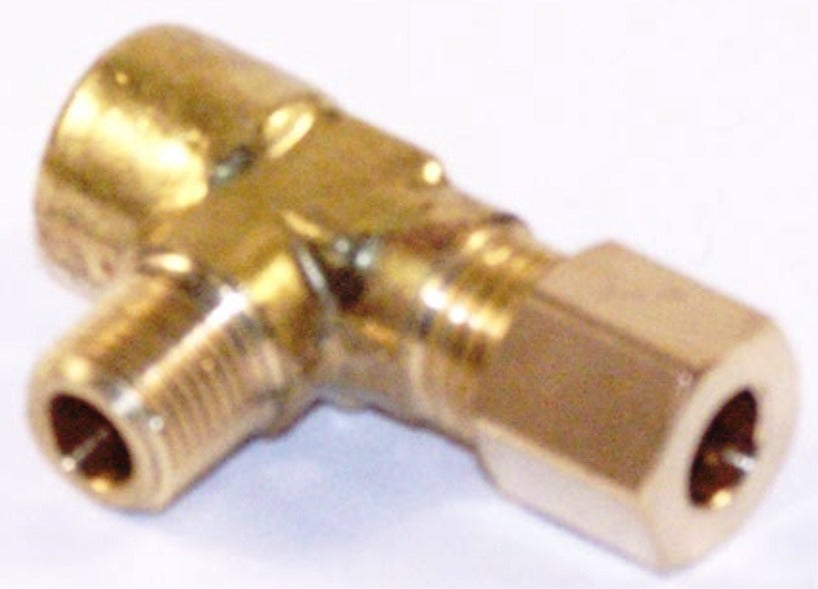 TEE 1/4" TUBE COMP x 1/8" FEMALE NPT x 1/8" MALE NPT STEM