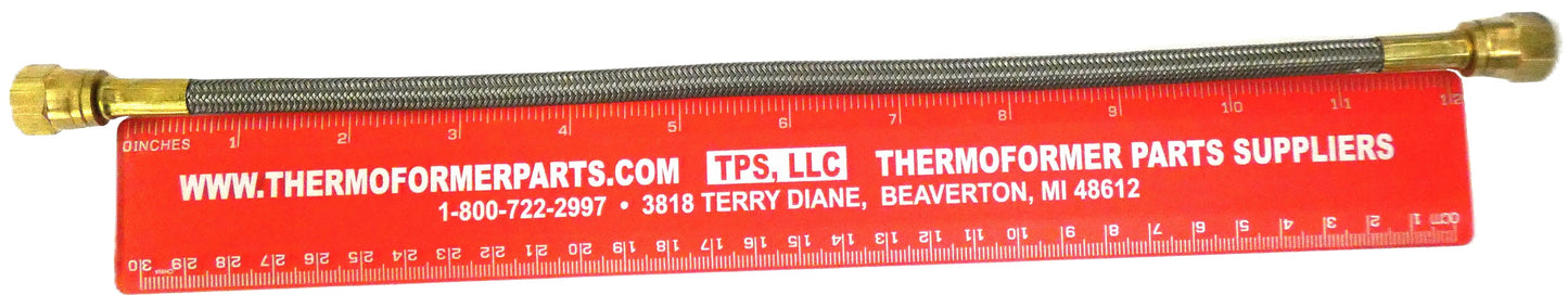 12" SSOB .188ID 1/4"JICF BOTH ENDS