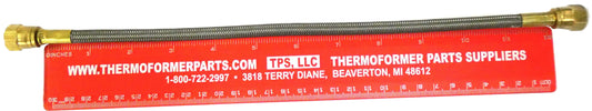 12" SSOB .188ID 1/4"JICF BOTH ENDS