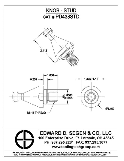 STUDDED KNOB PD438STD